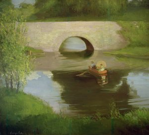 Central Park (óleo sobre tela) de George Benjamin Luks