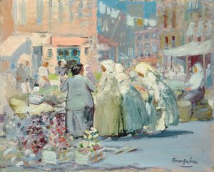 Spring Morning, Houston e Division Streets, Nova Iorque de George Benjamin Luks