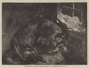 Foraging para um jantar de Natal de George Bouverie Goddard