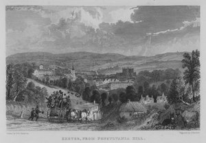 Exeter, de Pensylvania Hill (gravura) de George Bryant Campion