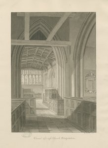 Interior da Igreja de Leigh: desenho em sépia