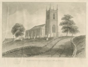 Igreja das Pedras: desenho sépia de George Buckler