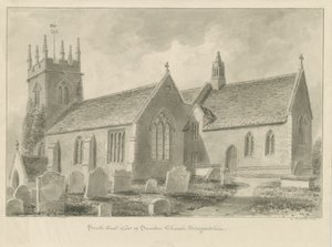 Igreja de Sandon: desenho em sépia, 1841