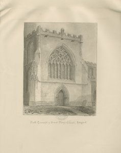 Stafford - Igreja de Santa Maria: desenho em sépia