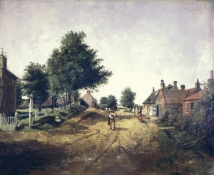 Hollym Village, Holderness, c.1885 (óleo sobre tela) de George Cammidge