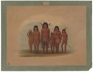 Uma família de índios Connibo de George Catlin