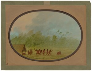 Uma tenda wigwam connibo de George Catlin
