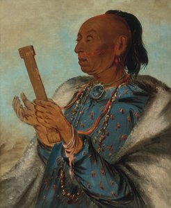 Ah-tón-we-tuck, Cock Turkey, Repetir a sua oração de George Catlin