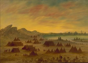 Uma Aldeia Apachee, 18551869. de George Catlin