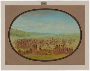 Jogo de bola das mulheres - Sioux de George Catlin