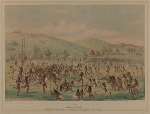 Jogo de bola (La Crosse) de George Catlin