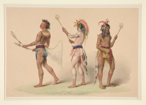 Jogadores de Bola, pl. 21 do Portfólio Índio Norte-Americano de George Catlin