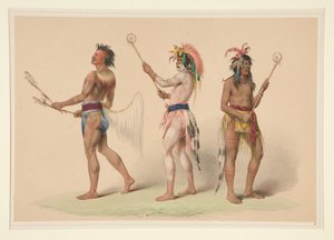 Jogadores de bola, prancha 21 do portefólio dos índios norte-americanos