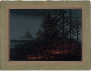 Bivouac de um partido de guerra Sioux de George Catlin