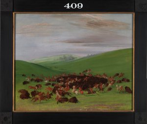 Buffalo Chase, uma ronda pelos Hidatsa de George Catlin
