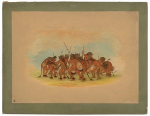 Dança do Búfalo - Mandan de George Catlin