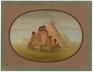 Comanche Chiefs Children e Wigwam de George Catlin