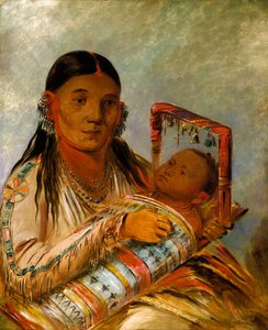 Chée-ah-ká-the, Esposa de Nót-to-way, 1835-1836. de George Catlin