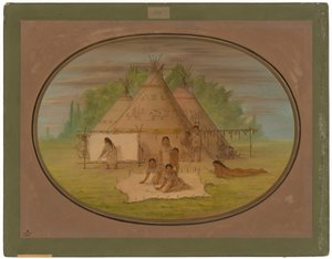 Aldeia de Cheyenne de George Catlin