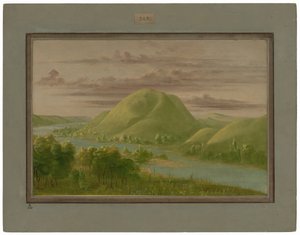 Blefes gramados curiosos, Rio de São Pedro de George Catlin