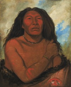 Duhk-gits-o-ó-see, Urso Vermelho, um Guerreiro Distinto de George Catlin