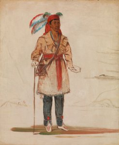 Ee-tów-o-kaum, Ambos os lados do rio, Chefe da tribo de George Catlin