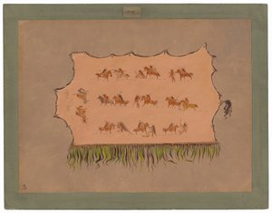 Fac-símile do manto do chefe dos quatro homens - Mandan de George Catlin