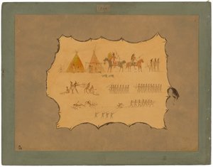 Fac-símile de um Cheyenne Robe de George Catlin