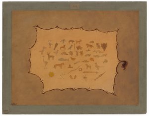 Fac-símile de um manto de Ojibbeway de George Catlin