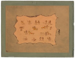 Fac-símile do manto de Mah-to-toh-pa - Mandan de George Catlin