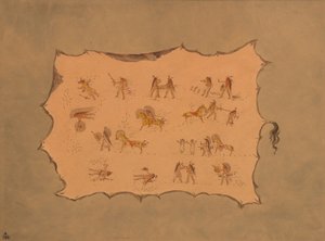 Fac-símile do Manto de Mah-to-toh-pa - Mandan, 18611869. de George Catlin