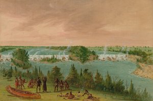 Padre Hennepin e Companheiros nas Cataratas de Santo Antônio. 1º de maio de 1680, 18471848. de George Catlin