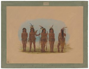 Cinco índios caribenhos de George Catlin