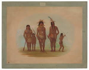 Cinco índios de Iquito de George Catlin