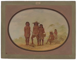 Cinco índios maias de George Catlin