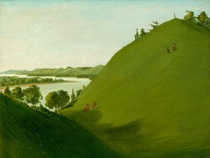 Túmulo de Floyd, onde Lewis e Clark enterraram o Sargento Floyd em 1804 de George Catlin