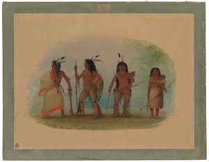 Quatro índios Apachee de George Catlin
