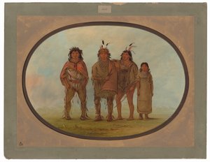 Quatro índios Dogrib de George Catlin
