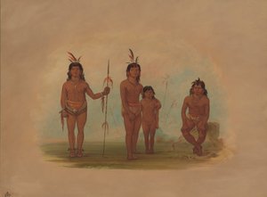 Quatro índios Goo-a-give, 18541869. de George Catlin