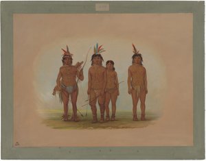 Quatro índios Macouchi de George Catlin