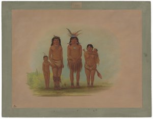 Quatro índios Sepibo de George Catlin