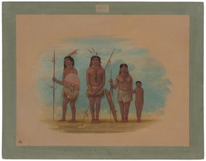 Quatro índios do Xingu de George Catlin