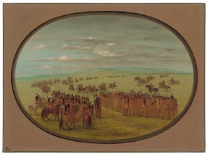 Corridas de Cavalos - Minatarrees de George Catlin