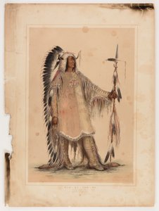 Mah-to-toh-pa, o chefe Mandan de George Catlin