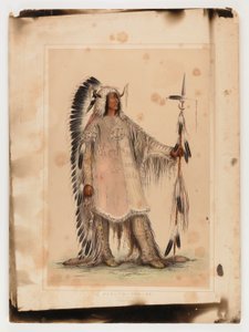 Mah-to-toh-pa, o chefe Mandan de George Catlin