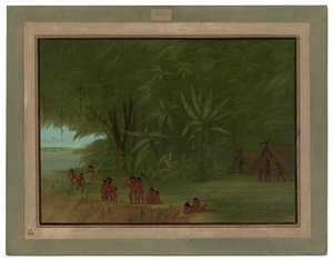 Acampamento dos Mauhees de George Catlin
