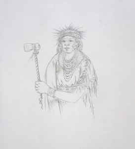Men-son-se-a (a esquerda) 1852 de George Catlin