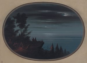 Aldeia Nayas à Noite, 18551869. de George Catlin