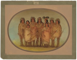 Nove índios Ojibbeway em Londres de George Catlin