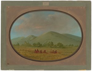 Penhascos de Nishnabotana, Alto Missouri de George Catlin
